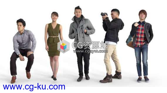 10个亚洲人物角色3D模型 AXYZ Design – MeMsS007HD2 – Ready-Posed 3D Humans – Asian的图片1