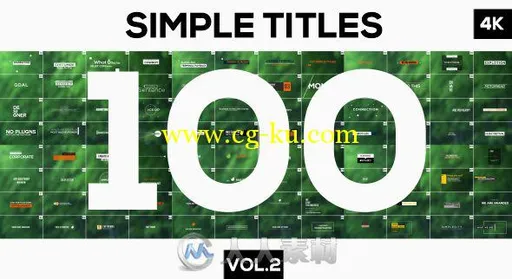 100组超经典标题动画AE模板合辑 Videohive 100 Simple Titles and Lowerthirds Vol...的图片1