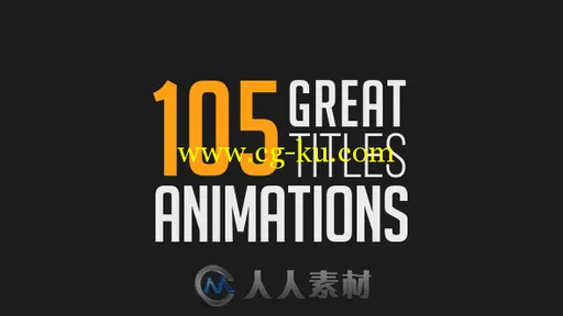 105种时尚简单实用文字标题动画AE模板 Videohive105 Great Title Animations 1740...的图片1