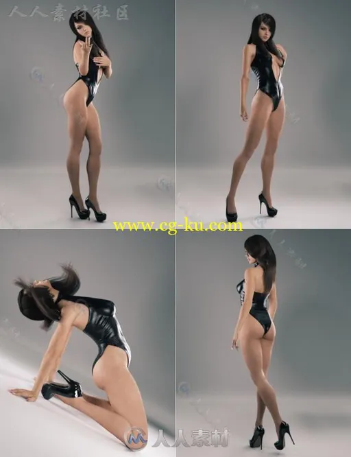 18个女性性感诱惑的姿势3D模型合辑的图片3