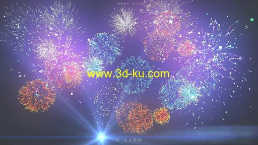 2015新年圣诞粒子烟花背景视频素材的图片1