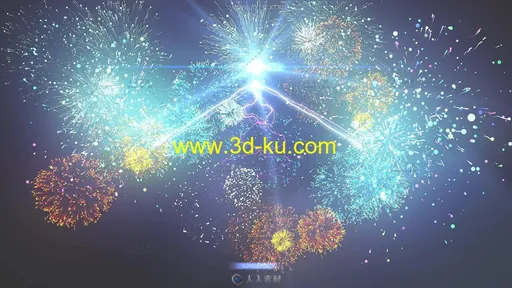 2015新年圣诞粒子烟花背景视频素材的图片2