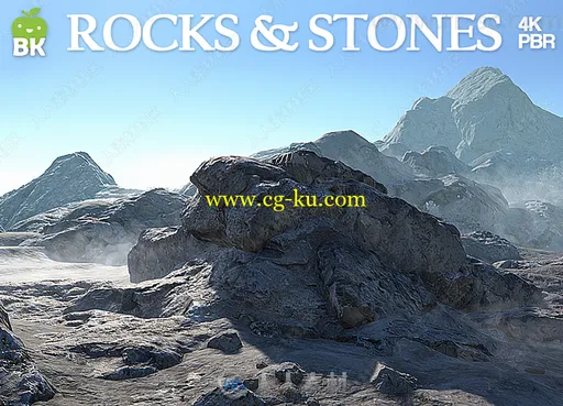 20组高品质3D PBR岩石扫描材质Unity游戏素材资源的图片1