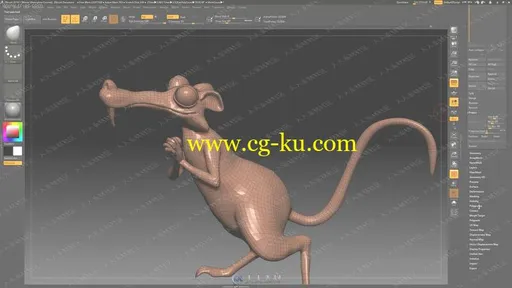 2018雕刻动画电影《冰川时代》松鼠角色模型视频教程的图片2