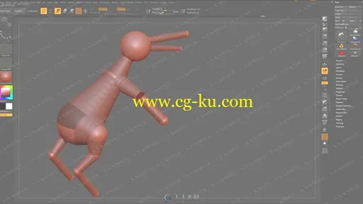 2018雕刻动画电影《冰川时代》松鼠角色模型视频教程的图片3