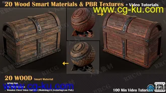 20组木材木质4K智能材质PBR纹理合集 附使用教程的图片1