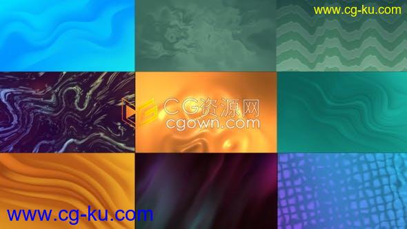 10种彩色信息图形背景波浪涟漪状运动图形动画背景-AE模板免费下载的图片1