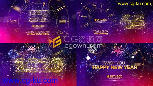 2020年新年倒计时用于午夜音乐派对俱乐部活动庆祝活动公司新年聚会-AE模板的图片1