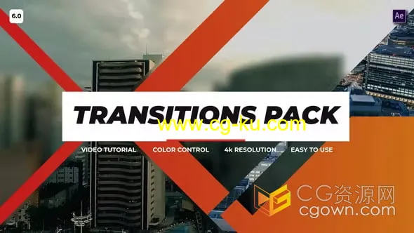 16个视频过渡元素包Transitions Pack 6.0-AE免费转场模板的图片1