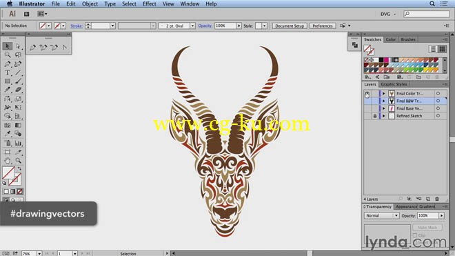 Lynda - Drawing Vector Graphics Tribal Illustration的图片1