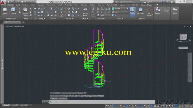 Lynda - Modeling a Staircase With AutoCAD Tutorial的图片1