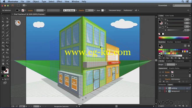 Lynda - Perspective Drawing with Illustrator的图片1