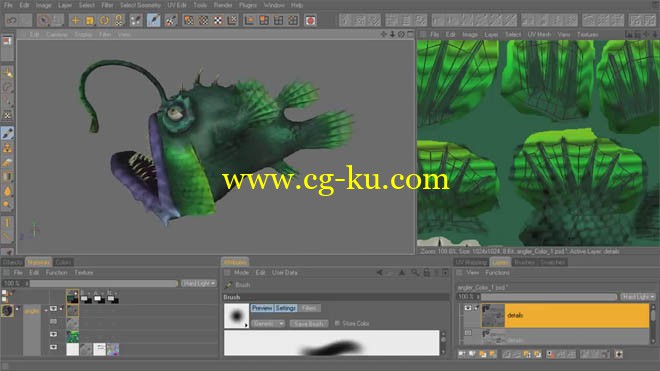 cmiVFX - C4D Bodypaint UV layout的图片1