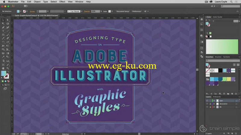 Train Simple - Illustrator CC Designing Type with Graphic Styles的图片1