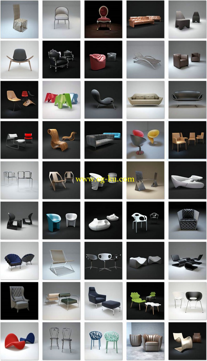 3d Models Seatting Collection的图片1