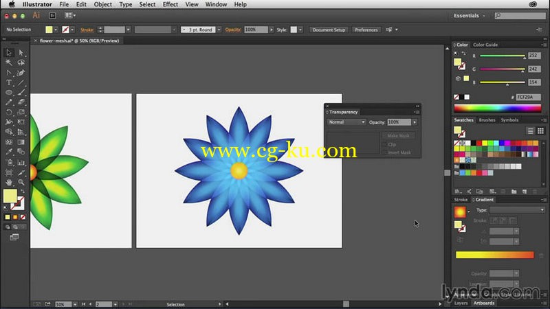 Lynda - Creating Gradient Meshes with Illustrator的图片1