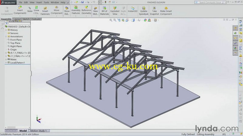 Lynda - Steel Building Design with SOLIDWORKS Weldments的图片1