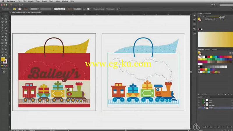 Train Simple - Illustrator CC Recolor Artwork的图片1