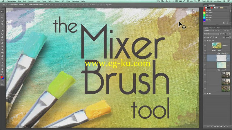 Kelbyone - Adobe Photoshop In-Depth The Mixer Brush Tool的图片1