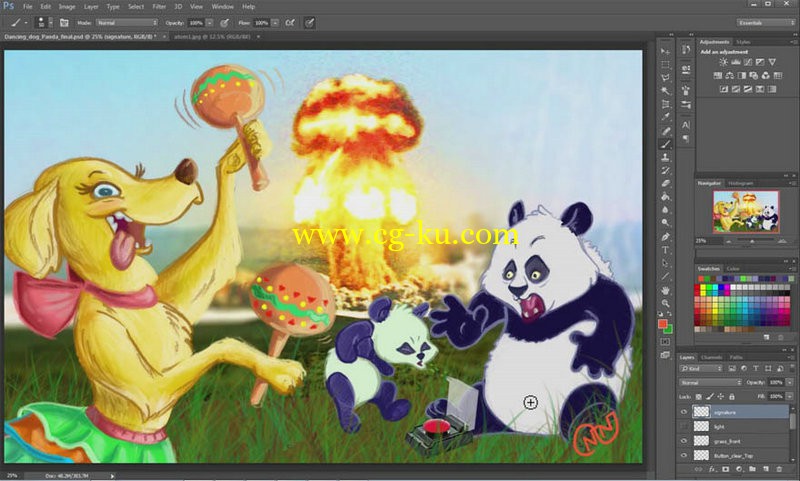 Skillshare - Coloring With Photoshop From Sketch to Fully Colored Illustration的图片1