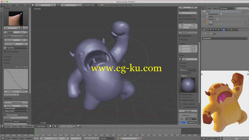 CGCookie - Learning Flow - Fundamentals of Digital Sculpting的图片1