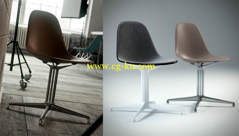 TurboSquid - Eames Plastic Side Chair by BBB3viz的图片1