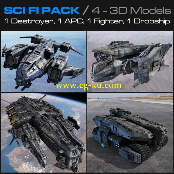 Turbosquid - 3D Model SCI FI Pack的图片1