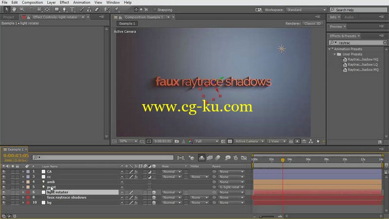 Videohive - Faux Raytraced Shadow Preset的图片1