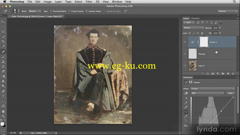 Lynda - Restoring Photos with Photoshop CS6的图片1