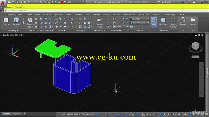 Udemy - AutoCAD 3D 2016的图片1