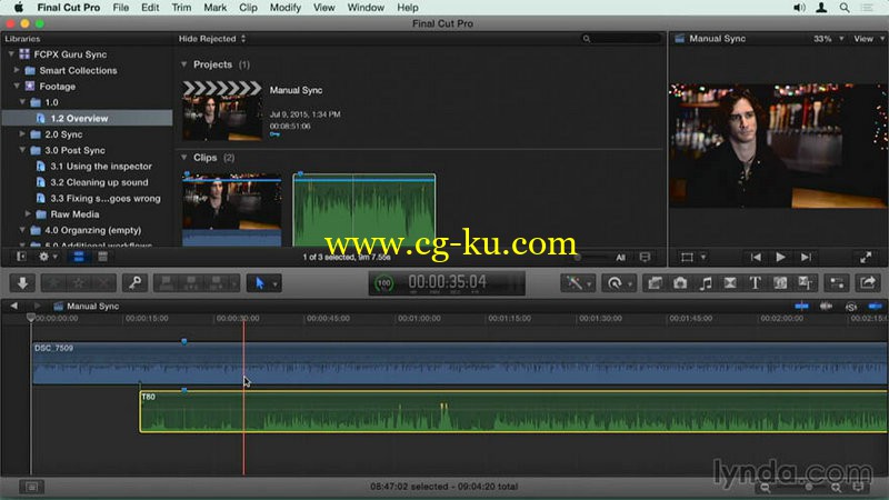 Lynda - Final Cut Pro X Guru Sync Sound Workflow的图片1