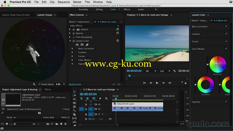 Lynda - Premiere Pro Guru - Adjustment Layers and Nesting - Luisa Winters的图片1