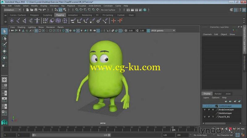 Lynda - Rigging a Cartoon Character in Maya 2016的图片1