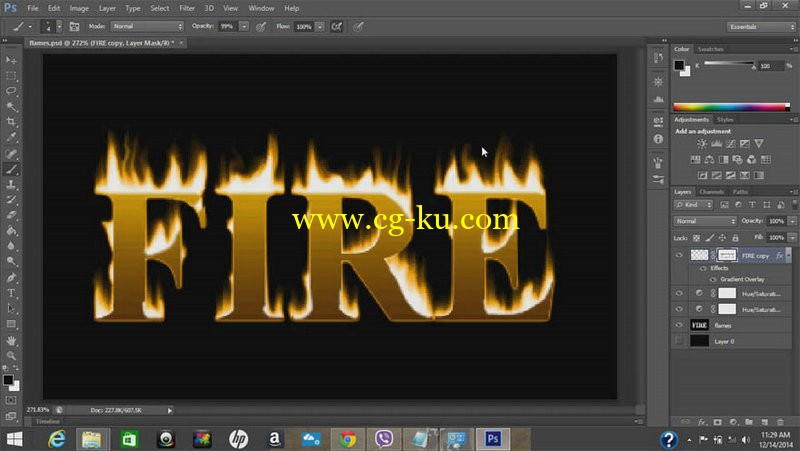 Learn to create Text fire effect in Adobe Photoshop的图片1