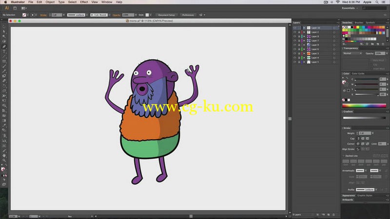 Udemy - Drawing a character in Adobe Illustrator的图片1