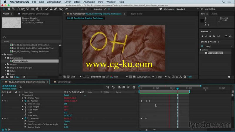 Lynda - Creating a Handmade Look in After Effects 02 Design and Animation的图片1