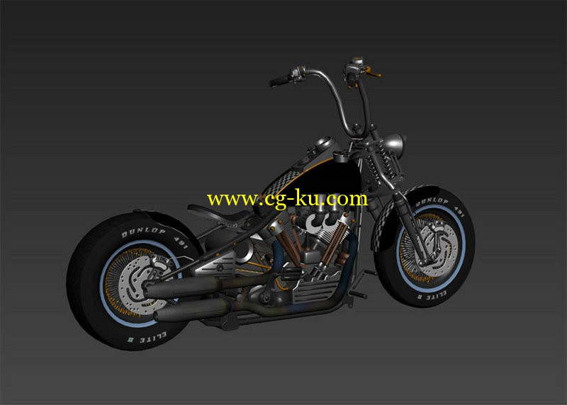 Moto Hybrid Knucklehead - 3dsmax & .obj的图片1