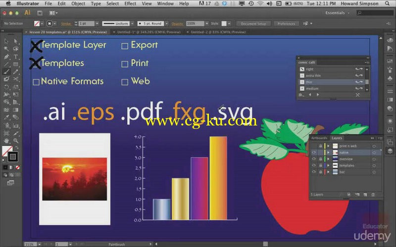 Udemy - Adobe Illustrator CS6 Tutorial For Beginners的图片1