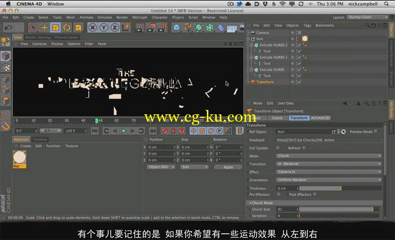 CG天下CINEMA 4D 和AE片头制作翻译教程第32期的图片1