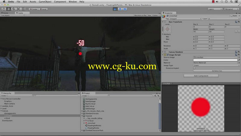 CGCookie - Creating Floating Damage Points in Unity的图片1