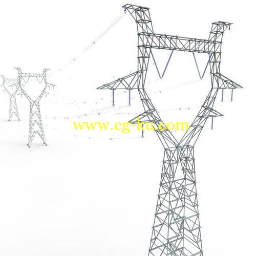 cgtrader - Modular Powerlines的图片1