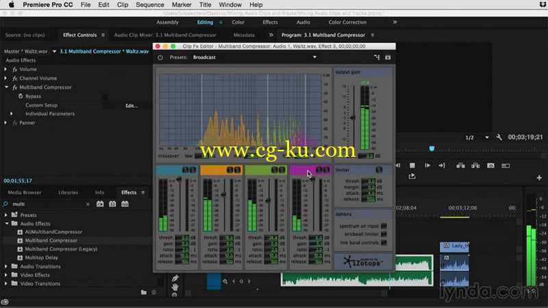 Lynda - Premiere Pro Guru Mixing Audio Clips and Tracks的图片1