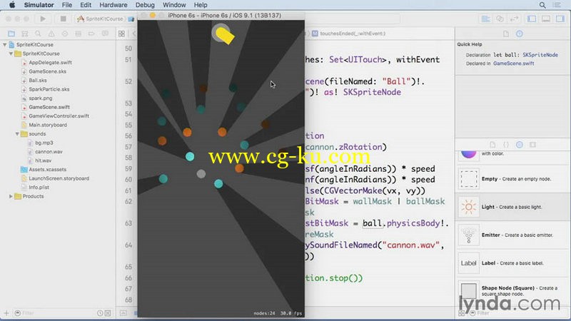 Lynda - iOS Game Development with Swift 2 0 and SpriteKit的图片1