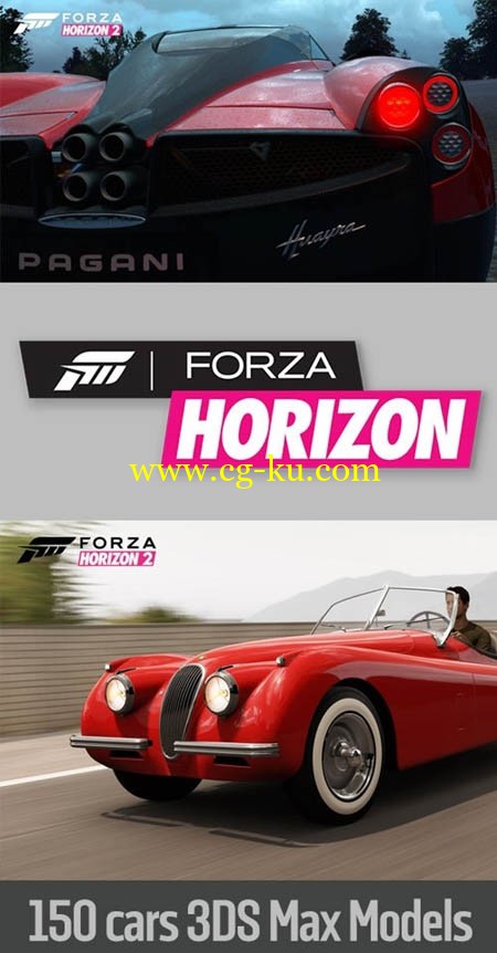 Forza Horizon 1 & 2 + Fast & Furious 150 Cars 3Dmax Models的图片1