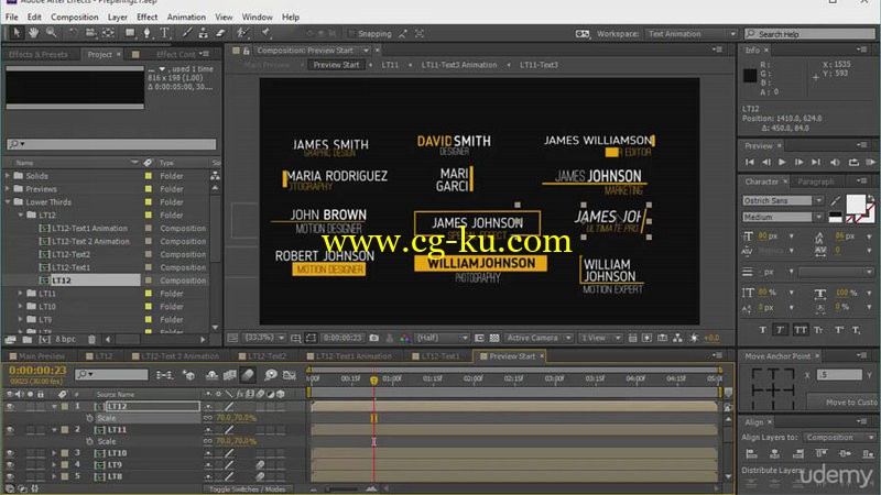 Udemy - Master Lower Third Text Animation in After Affects的图片1