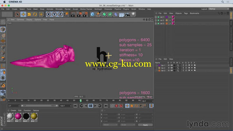 Lynda - Cloth Simulations for Motion Graphics in CINEMA 4D的图片1