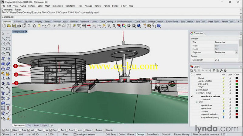 ​Lynda - Rhino Project Architectural Site Envelope的图片1