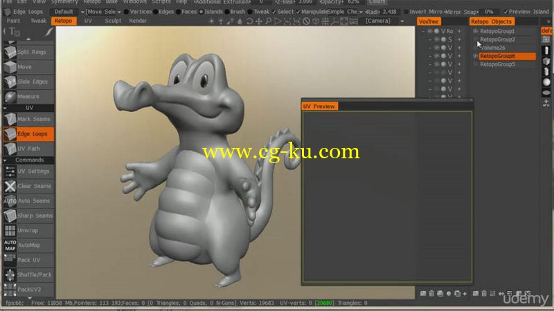 Udemy - 3d Coat Sculpture Modelling, Retopo , UVs and Paint的图片1