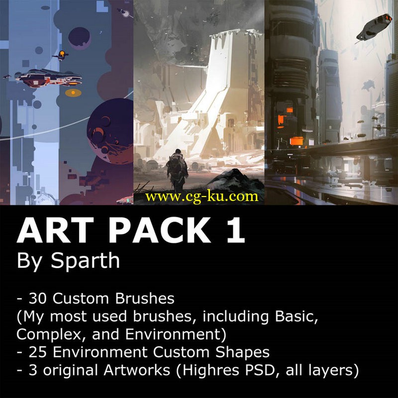 Sparth Art Pack 1 - Brushes and shapes for Photoshop的图片1