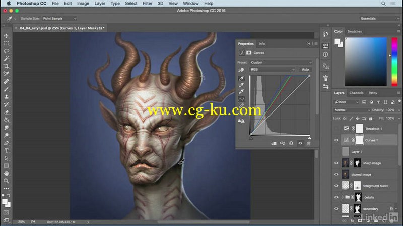 Lynda - Photoshop - Create a Satyr Using Layer Styles的图片1